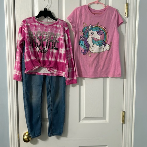 Her blue jeans by wonder, nation and two tops size 7/8 - Picture 1 of 6